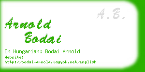 arnold bodai business card